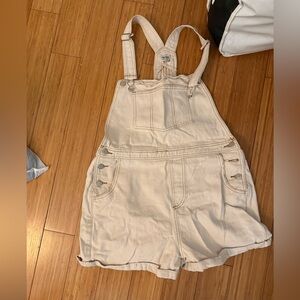 Rhythm Cream Overalls with Adjustable Straps